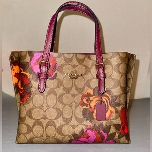 NWT Coach Mollie Women’s Tote, Small - Gold/Khaki Multi (CF334)